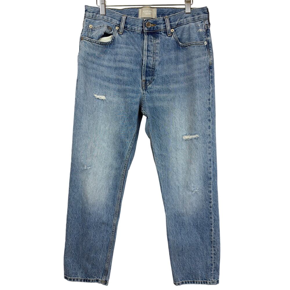 Everlane Blue Relaxed Straight Fit Jeans Size 27